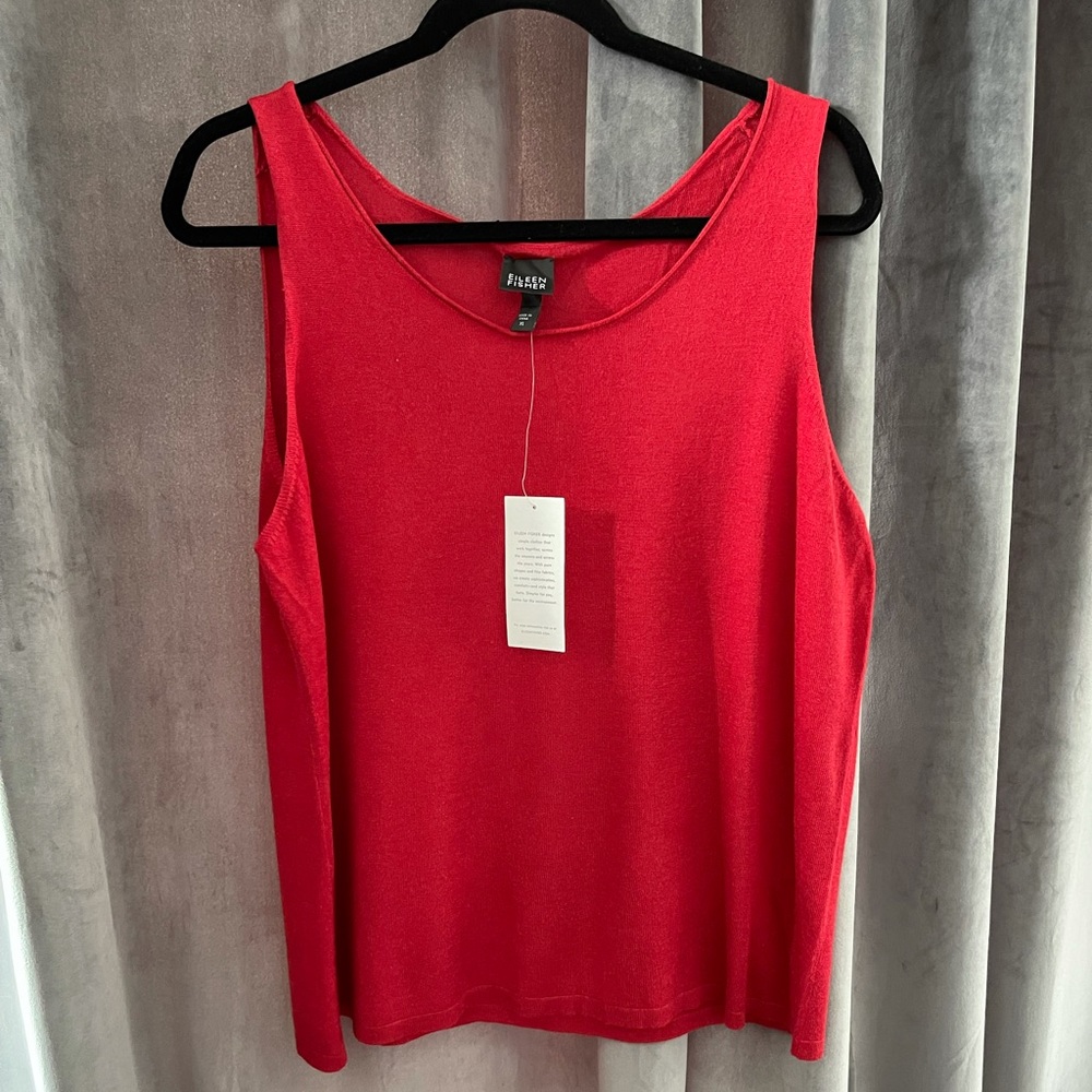 Eileen Fisher silk cashmere sleeveless top NWT